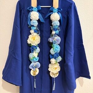 Blue pink and purple  Floral Lei